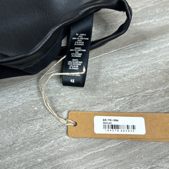 NWT Skims Faux Leather Triangle Tie Neck Size Bralette Size 4X - Picture 6 of 14